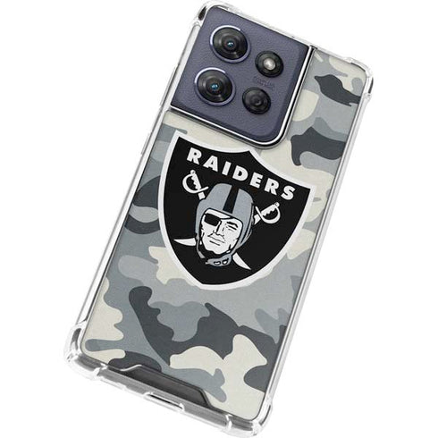 NFL Las Vegas Raiders Camo Moto G Play 5G (2025) Clear Case